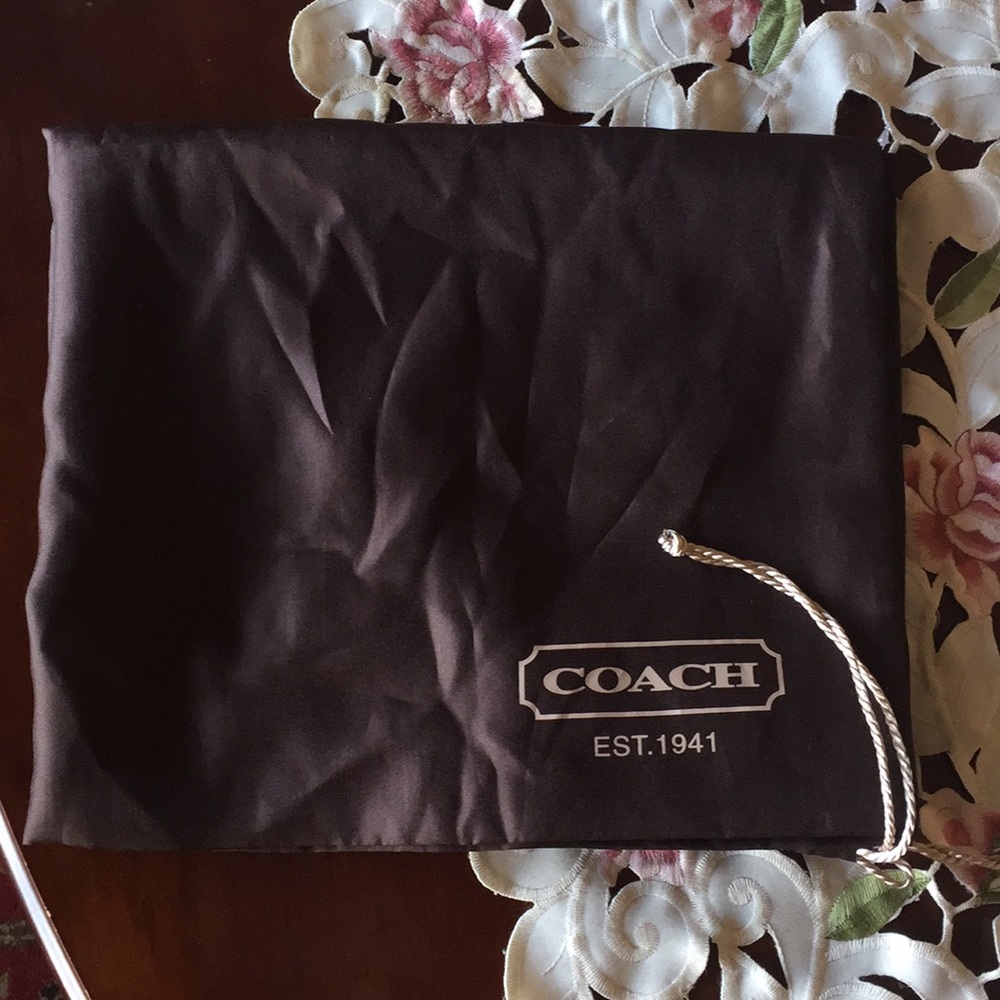 Coach silky brown dust bag